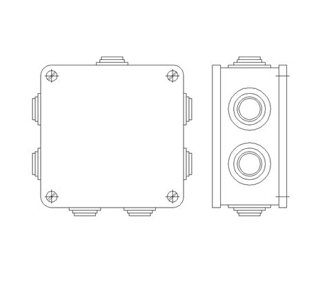 junction box cad|electrical junction box autocad drawing.